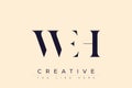 WEH abstract letter logo design Royalty Free Stock Photo