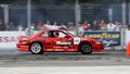 Wei drifting in his red coupe Royalty Free Stock Photo