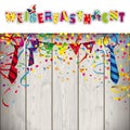 Weiberfastnacht Confetti Ribbons Royalty Free Stock Photo