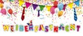 Weiberfastnacht Confetti Ribbons Ties Header