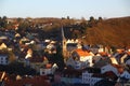 Weida, Germany - January 27, 2024: View of the town of Weida in the county of Greiz in the German state of Thuringia from the