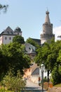 Weida, Germany - June 18, 2023: Osterburg Castle, a castle in the middle of the town of Weida in the county of Greiz in the German