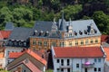 Weida, Germany - June 18, 2023: View of the town of Weida in the county of Greiz in the German state of Thuringia from the