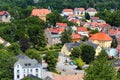 Weida, Germany - June 18, 2023: View of the town of Weida in the county of Greiz in the German state of Thuringia from the