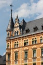 Weida, Germany - June 18, 2023: View of the town of Weida in the county of Greiz in the German state of Thuringia from the