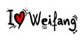 Weifang city love message Royalty Free Stock Photo