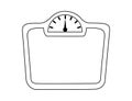 Weighing scale, check body weigh, vector illustration Royalty Free Stock Photo