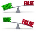 Weighing True Or False Set Royalty Free Stock Photo