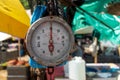 Weighs at a local market in Barrancabermeja. Colombia. Royalty Free Stock Photo