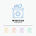 weight, baby, New born, scales, kid 5 Color Line Web Icon Template isolated on white. Vector illustration