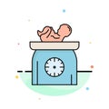 weight, baby, New born, scales, kid Flat Color Icon Vector