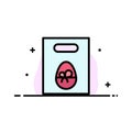 Weight, Egg, Gift, Easter Business Flat Line Filled Icon Vector Banner Template
