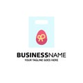 Weight, Egg, Gift, Easter Business Logo Template. Flat Color