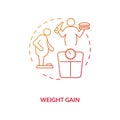 Weight gain concept icon Royalty Free Stock Photo