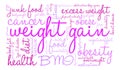 Weight Gain Word Cloud Royalty Free Stock Photo