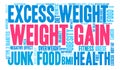 Weight Gain Word Cloud Royalty Free Stock Photo