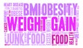 Weight Gain Word Cloud Royalty Free Stock Photo