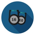 Weight icon in flat design.