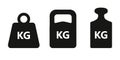 Weights graphic icons set