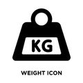 Weight icon vector isolated on white background, logo concept of