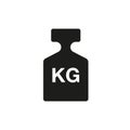 Weight icon vector. Scale and Kilogram symbol Royalty Free Stock Photo