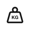 Weight icon vector. Scale and Kilogram symbol Royalty Free Stock Photo