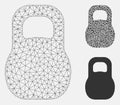 Weight Iron Vector Mesh Wire Frame Model and Triangle Mosaic Icon