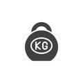 Weight Kettlebell vector icon