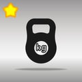 Weight kilogram barbell sign