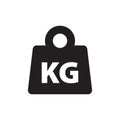 Weight kilogram icon vector isolated