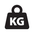 Weight kilogram icon vector isolated