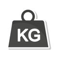 weight kilogram isolated icon