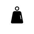 Weight kilogram, Kilo Measurement Solid Flat Vector Icon Isolated on White Background