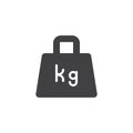 Weight kilogram vector icon