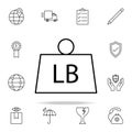 weight LB icon. logistics icons universal set for web and mobile