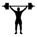 Weight lifter silhouette