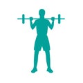 Weight lifter vector silhouette