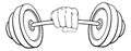 Weight Lifting Fist Hand Holding Barbell Concept Royalty Free Stock Photo