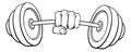 Weight Lifting Fist Hand Holding Barbell Concept Royalty Free Stock Photo