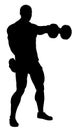 Weight Lifting Man Weightlifting Silhouette Royalty Free Stock Photo