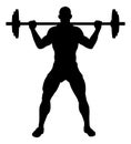 Weight Lifting Man Weightlifting Silhouette Royalty Free Stock Photo