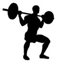 Weight Lifting Man Weightlifting Silhouette