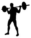 Weight Lifting Man Weightlifting Silhouette Royalty Free Stock Photo