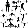 Weight lifting silhouette