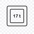 weight limit vector linear icon isolated on transparent background, weight limit transparency concept can be used for web and mobi