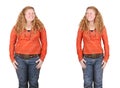 Before and after weight loss Royalty Free Stock Photo