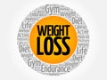Weight Loss circle stamp word cloud Royalty Free Stock Photo