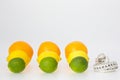 Citrus Fruits and Measuring Tape Royalty Free Stock Photo