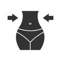 Weight loss glyph icon