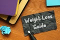 Weight Loss Guide sign on the piece of paper Royalty Free Stock Photo